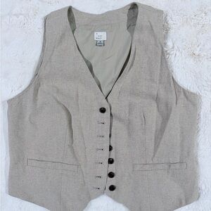 a new day Beige Button-Down Vest